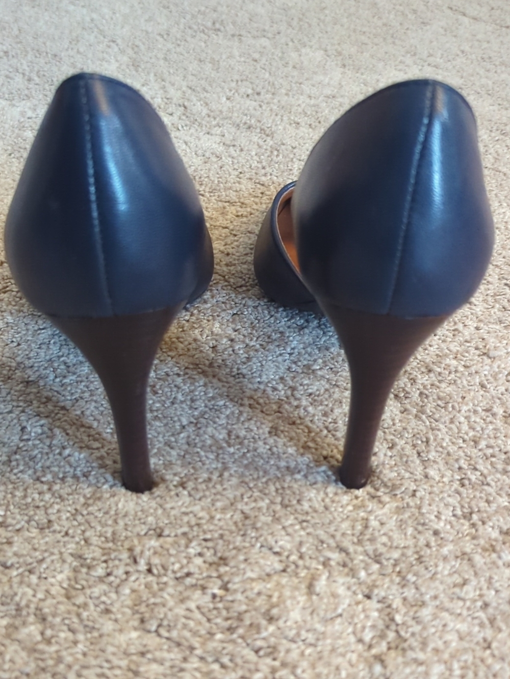Franco Sarto Pointed Toe Heels in Navy Blue - Picture 4 of 5